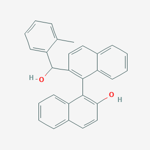 molecular formula C28H22O2 B12276271 1-[2-[Hydroxy-(2-methylphenyl)methyl]naphthalen-1-yl]naphthalen-2-ol 