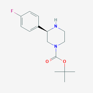 molecular formula C15H21FN2O2 B12276278 (r)-1-Boc-3-(4-fluorophenyl)piperazine 