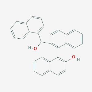 molecular formula C31H22O2 B12276302 1-[2-[Hydroxy(naphthalen-1-yl)methyl]naphthalen-1-yl]naphthalen-2-ol 