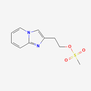 molecular formula C10H12N2O3S B12276318 2-(H-Imidazo[1,2-a]pyridin-2-yl)ethyl methanesulfonate 