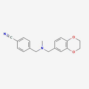 molecular formula C18H18N2O2 B12276319 4-({[(2,3-Dihydro-1,4-benzodioxin-6-yl)methyl](methyl)amino}methyl)benzonitrile 