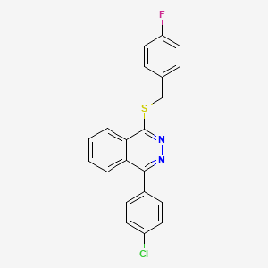 1-(4-Chlorophenyl)-4-[(4-fluorobenzyl)sulfanyl]phthalazine