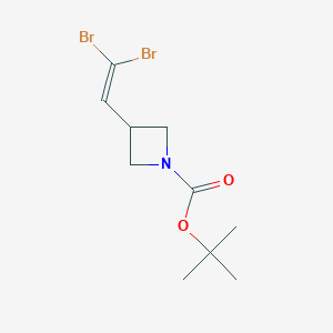 molecular formula C10H15Br2NO2 B12276394 Tert-butyl 3-(2,2-dibromovinyl)azetidine-1-carboxylate 