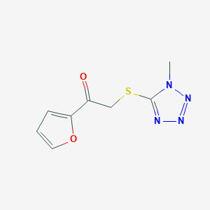 molecular formula C8H8N4O2S B1227640 1-(2-Furanyl)-2-[(1-methyl-5-tetrazolyl)thio]ethanone 