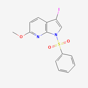 1-(benzenesulfonyl)-3-iodo-6-methoxy-1H-pyrrolo[2,3-b]pyridine