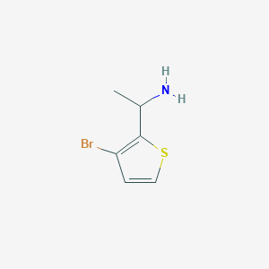 molecular formula C6H8BrNS B12276477 1-(3-Bromo-thiophen-2-YL)-ethylamine 