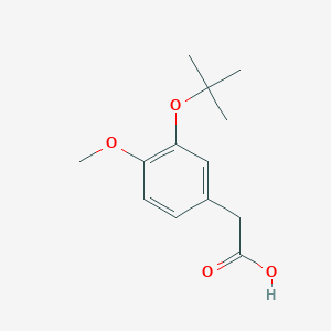 molecular formula C13H18O4 B12276482 2-[3-(tert-Butoxy)-4-methoxyphenyl]acetic Acid 