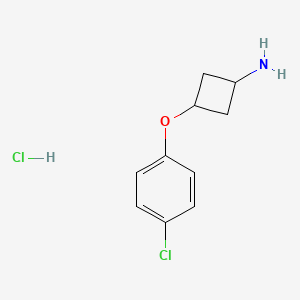 molecular formula C10H13Cl2NO B12276488 trans-3-(4-Chlorophenoxy)cyclobutanamineHydrochloride 