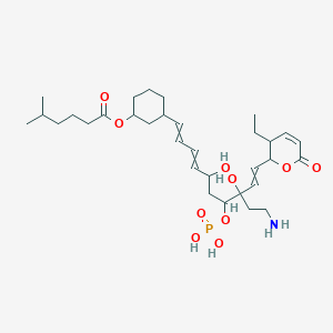 [3-[8-(2-aminoethyl)-10-(3-ethyl-6-oxo-2,3-dihydropyran-2-yl)-5,8-dihydroxy-7-phosphonooxydeca-1,3,9-trienyl]cyclohexyl] 5-methylhexanoate