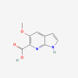 molecular formula C9H8N2O3 B12276529 5-methoxy-1H-pyrrolo[2,3-b]pyridine-6-carboxylicacid 