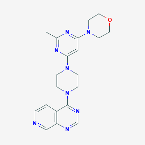 4-[2-Methyl-6-(4-{pyrido[3,4-d]pyrimidin-4-yl}piperazin-1-yl)pyrimidin-4-yl]morpholine