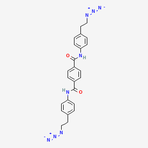 molecular formula C24H22N8O2 B12276573 N1,N4-bis[4-(2-azidoethyl)phenyl]benzene-1,4-dicarboxamide 