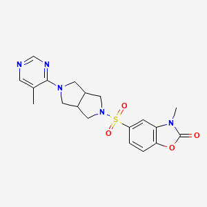 molecular formula C19H21N5O4S B12276583 3-Methyl-5-{[5-(5-methylpyrimidin-4-yl)-octahydropyrrolo[3,4-c]pyrrol-2-yl]sulfonyl}-2,3-dihydro-1,3-benzoxazol-2-one 