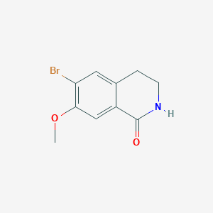 molecular formula C10H10BrNO2 B12276591 6-bromo-7-methoxy-3,4-dihydroisoquinolin-1(2H)-one 