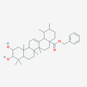 molecular formula C37H54O4 B12276594 benzyl 10,11-dihydroxy-1,2,6a,6b,9,9,12a-heptamethyl-2,3,4,5,6,6a,7,8,8a,10,11,12,13,14b-tetradecahydro-1H-picene-4a-carboxylate 