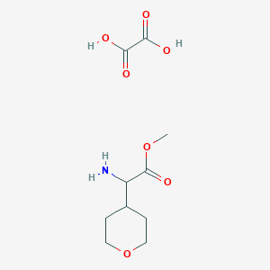 molecular formula C10H17NO7 B12276596 Methyl 2-amino-2-(oxan-4-yl)acetate;oxalic acid 