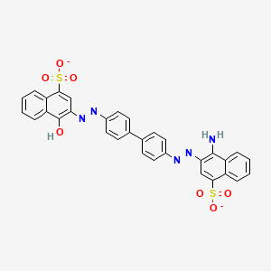 molecular formula C32H21N5O7S2-2 B1227665 3-({4'-[(1-Amino-4-sulfonatonaphthalen-2-yl)diazenyl][1,1'-biphenyl]-4-yl}diazenyl)-4-hydroxynaphthalene-1-sulfonate 