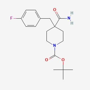 Tert-butyl 4-carbamoyl-4-(4-fluorobenzyl)piperidine-1-carboxylate