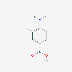 molecular formula C9H11NO2 B12276676 3-Methyl-4-(methylamino)benzoic acid 