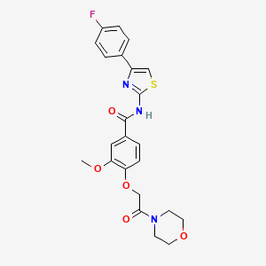 N-[4-(4-fluorophenyl)-2-thiazolyl]-3-methoxy-4-[2-(4-morpholinyl)-2-oxoethoxy]benzamide