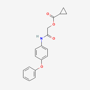 molecular formula C18H17NO4 B1227669 环丙烷羧酸[2-氧代-2-(4-苯氧基苯胺基)乙基]酯 