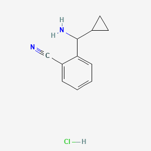 2-[Amino(cyclopropyl)methyl]benzonitrile;hydrochloride