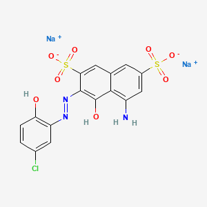 molecular formula C16H10ClN3Na2O8S2 B12276696 2,7-Naphthalenedisulfonic acid, 4-amino-6-((5-chloro-2-hydroxyphenyl)azo)-5-hydroxy-, disodium salt CAS No. 6222-44-2