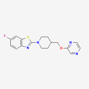 6-Fluoro-2-{4-[(pyrazin-2-yloxy)methyl]piperidin-1-yl}-1,3-benzothiazole