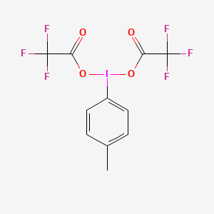 molecular formula C11H7F6IO4 B12276720 1-[Bis(trifluoroacetoxy)iodo]-4-methylbenzene 