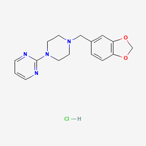 molecular formula C16H19ClN4O2 B1227674 Piribedil hydrochloride CAS No. 78213-63-5