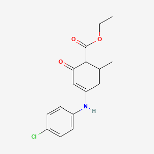 Ethyl 4-((4-chlorophenyl)amino)-6-methyl-2-oxo-3-cyclohexene-1-carboxylate