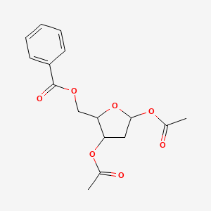 molecular formula C16H18O7 B12276771 (3,5-Diacetyloxyoxolan-2-yl)methyl benzoate 