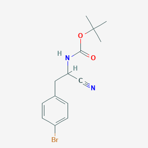 molecular formula C14H17BrN2O2 B12276779 Boc-L-4-Br-Phe-nitrile 