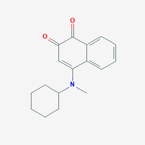 molecular formula C17H19NO2 B1227679 4-[Cyclohexyl(methyl)amino]naphthalene-1,2-dione CAS No. 25107-73-7