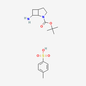 molecular formula C18H28N2O5S B12276790 Tert-butyl 7-amino-2-azabicyclo[3.2.0]heptane-2-carboxylate;4-methylbenzenesulfonic acid 