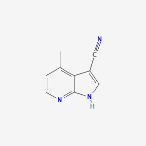 molecular formula C9H7N3 B12276794 4-methyl-1H-pyrrolo[2,3-b]pyridine-3-carbonitrile 