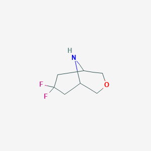 molecular formula C7H11F2NO B12276805 7,7-Difluoro-3-oxa-9-azabicyclo[3.3.1]nonane CAS No. 1214875-42-9