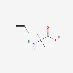 molecular formula C7H13NO2 B12276807 2-Amino-2-methylhex-5-enoic acid CAS No. 59302-21-5