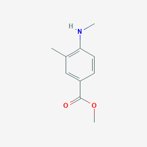 molecular formula C10H13NO2 B12276814 3-Methyl-4-methylamino-benzoic acid methyl ester 