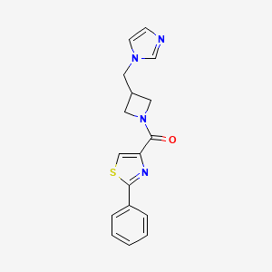 4-{3-[(1H-imidazol-1-yl)methyl]azetidine-1-carbonyl}-2-phenyl-1,3-thiazole