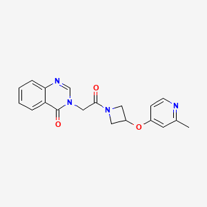 molecular formula C19H18N4O3 B12276828 3-(2-{3-[(2-Methylpyridin-4-yl)oxy]azetidin-1-yl}-2-oxoethyl)-3,4-dihydroquinazolin-4-one 