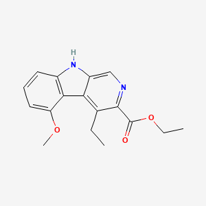 molecular formula C17H18N2O3 B1227684 4-Ethyl-5-methoxy-9H-pyrido(3,4-b)indole-3-carboxylic acid ethyl ester CAS No. 87823-83-4