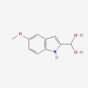 molecular formula C10H11NO3 B12276840 (5-methoxy-1H-indol-2-yl)methanediol 