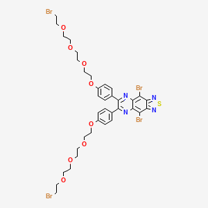 molecular formula C36H40Br4N4O8S B12276860 4,9-Dibromo-6,7-bis-(4-(2-(2-(2-(2-bromoethoxy)ethoxy)ethoxy)ethoxy)phenyl)-[1,2,5]thiadiazolo[3,4-g]quinoxaline 