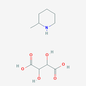 molecular formula C10H19NO6 B12276876 2,3-Dihydroxybutanedioic acid;2-methylpiperidine 