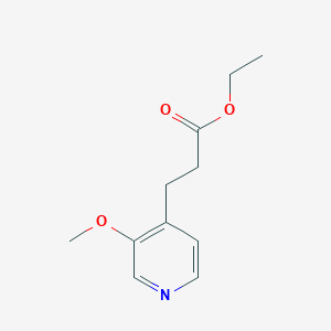 molecular formula C11H15NO3 B12276893 3-(3-Methoxy-pyridin-4-yl)-propionic acid ethyl ester 