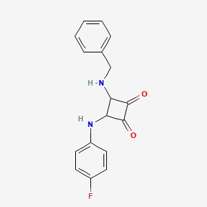 3-(Benzylamino)-4-(4-fluoroanilino)cyclobutane-1,2-dione