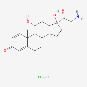 17-(2-aminoacetyl)-11,17-dihydroxy-10,13-dimethyl-7,8,9,11,12,14,15,16-octahydro-6H-cyclopenta[a]phenanthren-3-one;hydrochloride