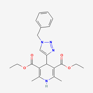 3,5-diethyl 4-(1-benzyl-1H-1,2,3-triazol-4-yl)-2,6-dimethyl-1,4-dihydropyridine-3,5-dicarboxylate