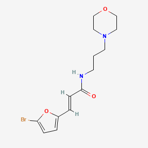 molecular formula C14H19BrN2O3 B1227699 (E)-3-(5-bromo-2-furyl)-N-(3-morpholinopropyl)acrylamide;hydrochloride 